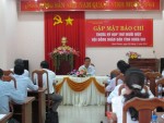Gặp mặt Báo chí trước kỳ họp thứ mười một, HĐND tỉnh khoá VIII