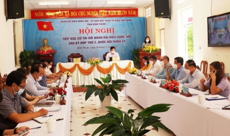 Hội nghị trực tuyến tiếp xúc cử tri sau kỳ họp thứ 2, Quốc hội khóa XV của Đoàn đại biểu Quốc hội tỉnh