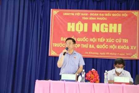 Đại biểu Quốc hội tiếp xúc cử tri tại xã An Khương, huyện Hớn Quản
