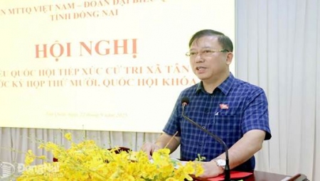 Đoàn đại biểu Quốc hội tỉnh tiếp xúc cử tri tại xã Tân Quan và phường Minh Hưng