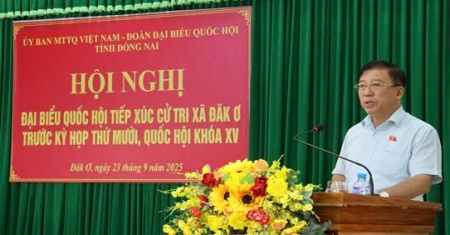 Đoàn đại biểu Quốc hội tỉnh tiếp xúc cử tri tại xã Đăk Ơ và xã Hưng Phước