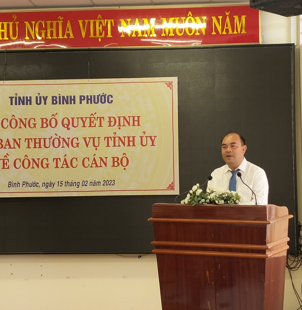 Nguyễn Tấn Hải phát biểu