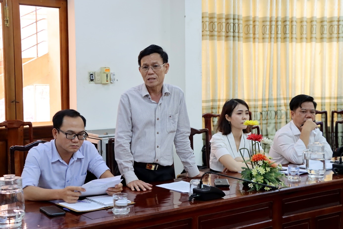 Ảnh ĐBQH GS tại trường CĐBP 1