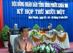 Khai mạc kỳ họp thứ mười một, Hội đồng nhân dân tỉnh Khóa VIII.