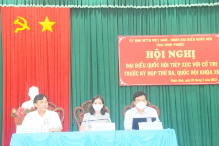 Đoàn đại biểu Quốc hội tỉnh  tiếp xúc cử tri trước kỳ họp thứ 3, Quốc hội khóa XV